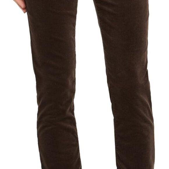 Chic Rich Umber Mid Rise Slim Straight Leg Pants for Effortless Style - Size 23